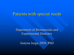 Patients with special needs