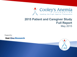 CAF 2015 Patient and Parent Study