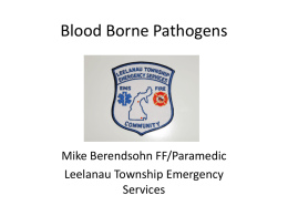 Blood Borne Pathogens - leelanau township emergency services