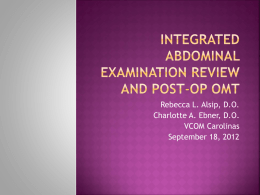 Integrated Abdominal Examination Review and Post-Op OMT