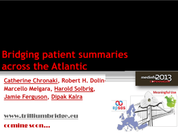 Bridging patient summaries across the Atlantic
