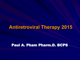 Antiretroviral Therapy