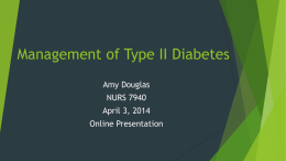 Management of Type II Diabetes