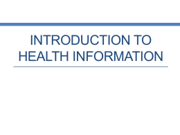 Introduction to Health Information Systems (HIS)
