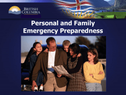 Provincial Emergency Program When disaster