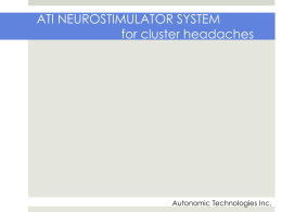 ATI NEUROSTIMULATOR SYSTEM for cluster headaches