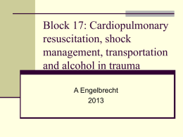 Block 17: Cardiopulmonary resuscitation, shock