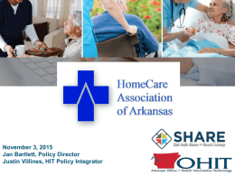 Jan Bartlett SHARE Presentation - HomeCare Association of Arkansas