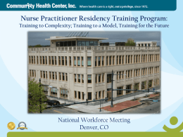 Elements of NP Residency Training