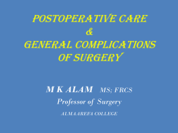 Post-operative complications