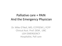 Pain - Palliative Care