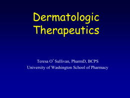 Dermatologic Therapeutics - UW Canvas