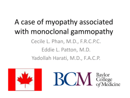 A case of myopathy associated with monoclonal gammopathy