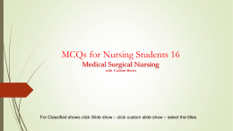 MCQ for Nursing Students 16