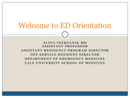 The Full Emergency Department Orientation