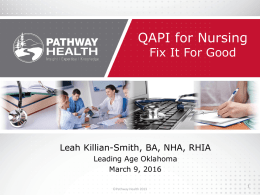 New QAPI - LeadingAge Oklahoma
