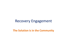 Recovery Engagement - William White Papers
