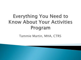 Everything You Need to Know About Your Activities Program