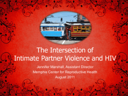 The Intersection of Domestic Violence and HIV