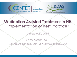 Medication Assisted Treatment in NH