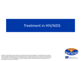 Treatment in HIV/AIDS