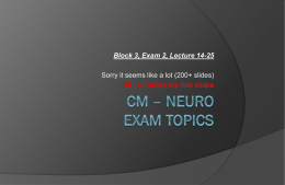 CM * Neuro Exam Topics