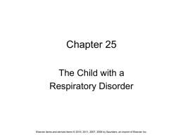 The Child with a Respiratory Disorder