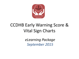CCDHB Vital Sign Charts