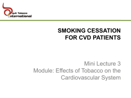 CVD-ML3-FINAL Importance of Cessation in