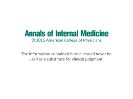 Supplemental Content - Annals of Internal Medicine