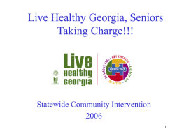 Live Healthy Georgia-Community Intervention Study 2005-2006
