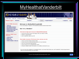 Back to Contents - Vanderbilt University Medical Center