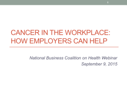 How Employers can Help - National Business Coalition on Health