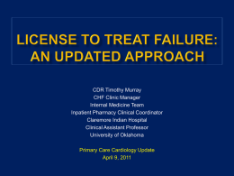 lICENSE To Treat Failure: An updated approach