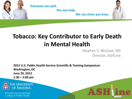 Tobacco: Key Contributor to Early Death in Mental Health