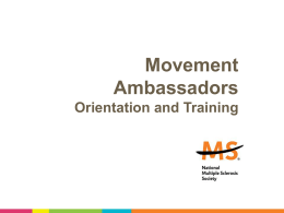 Movement Ambassador - National Multiple Sclerosis Society