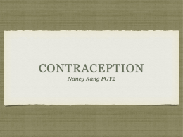 Contraception - Civic/Riverside Units