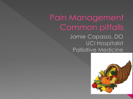 Pain Management Common pitfalls
