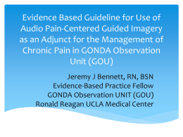 Guided Imagery for Chronic Pain in GONDA