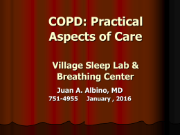 COPD Practical Aspects of Care, 2016