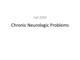 Chronic Neurologic Oct 23x