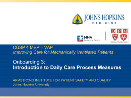 Improving Care for Mechanically Ventilated