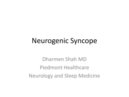 Neurogenic syncope - Iredell Health System