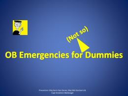 OB Emergencies For Dummies [PPTX]
