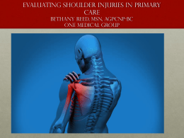 Evaluating Shoulder Injuries in Primary Care*