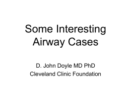 Some Interesting Airway Cases - Doyle-Airway
