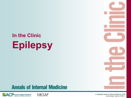 Clinical Slide Set. Epilepsy - Annals of Internal Medicine