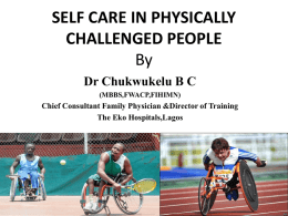 self care in physically challenged people
