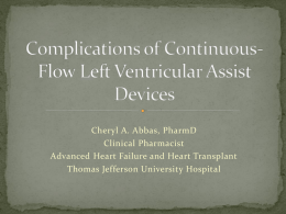 Complications of Continuous-Flow Left Ventricular Assist Devices