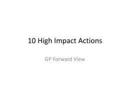 10 High Impact Actions